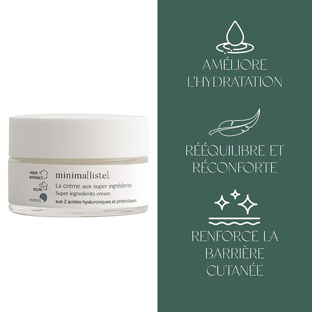 Minimaliste la crème aux super ingrédients