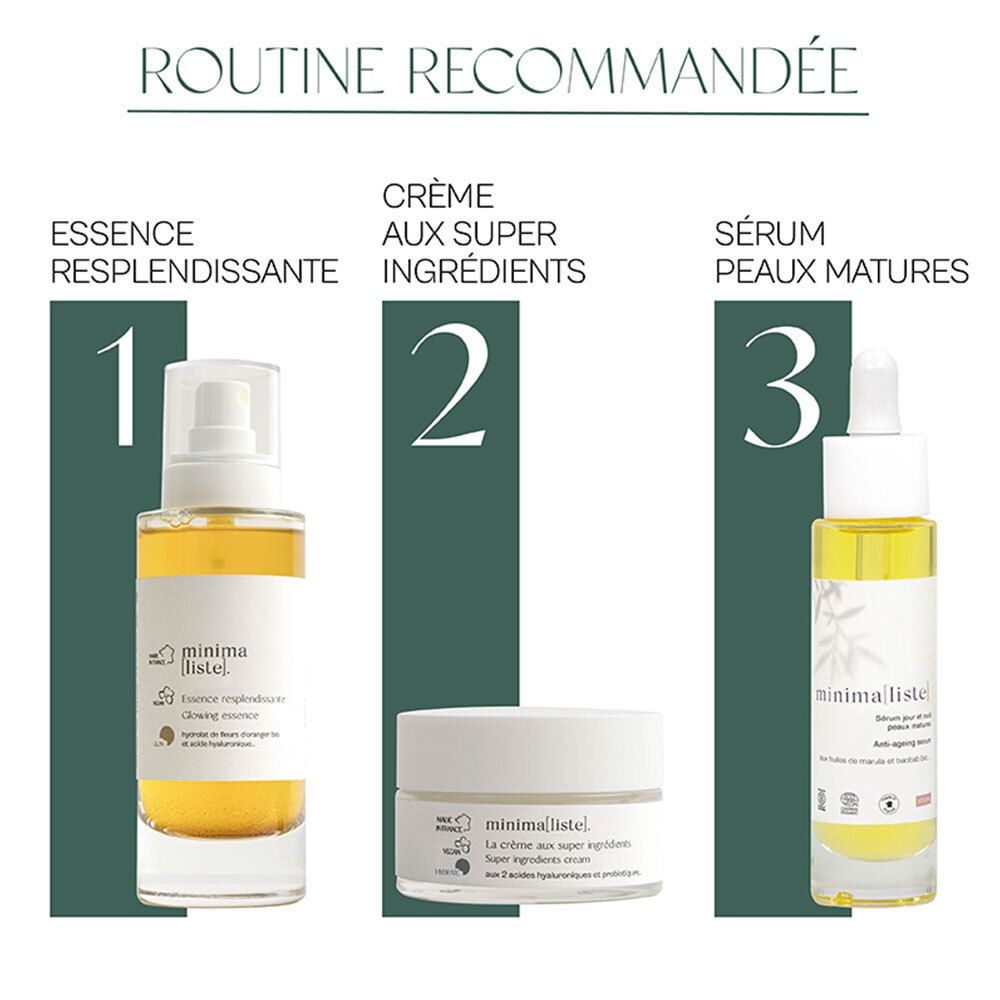 Minimaliste la crème aux super ingrédients