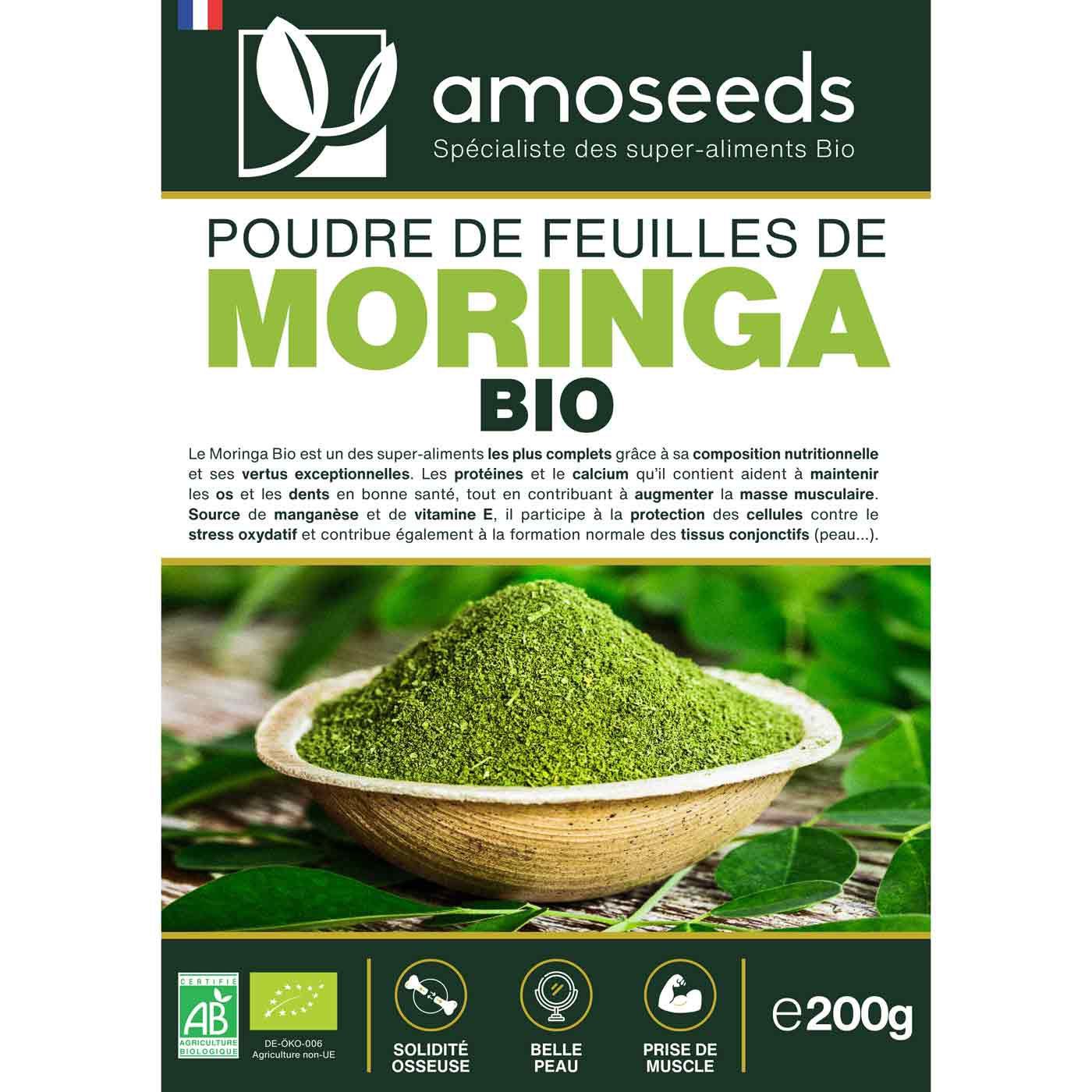 amoseeds POUDRE DE MORINGA BIO