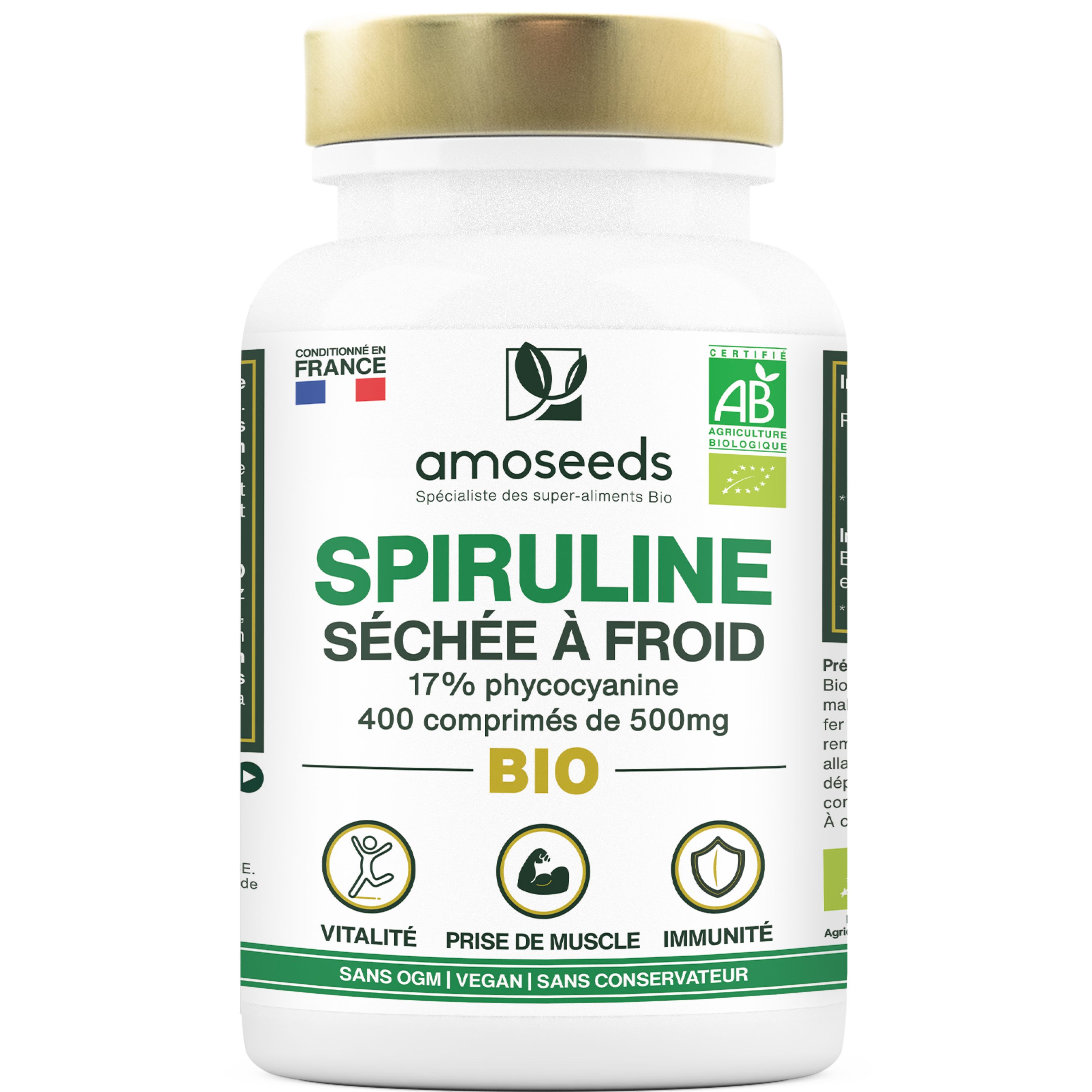 amoseeds SPIRULINE BIO, 17% PHYCOCYANINE