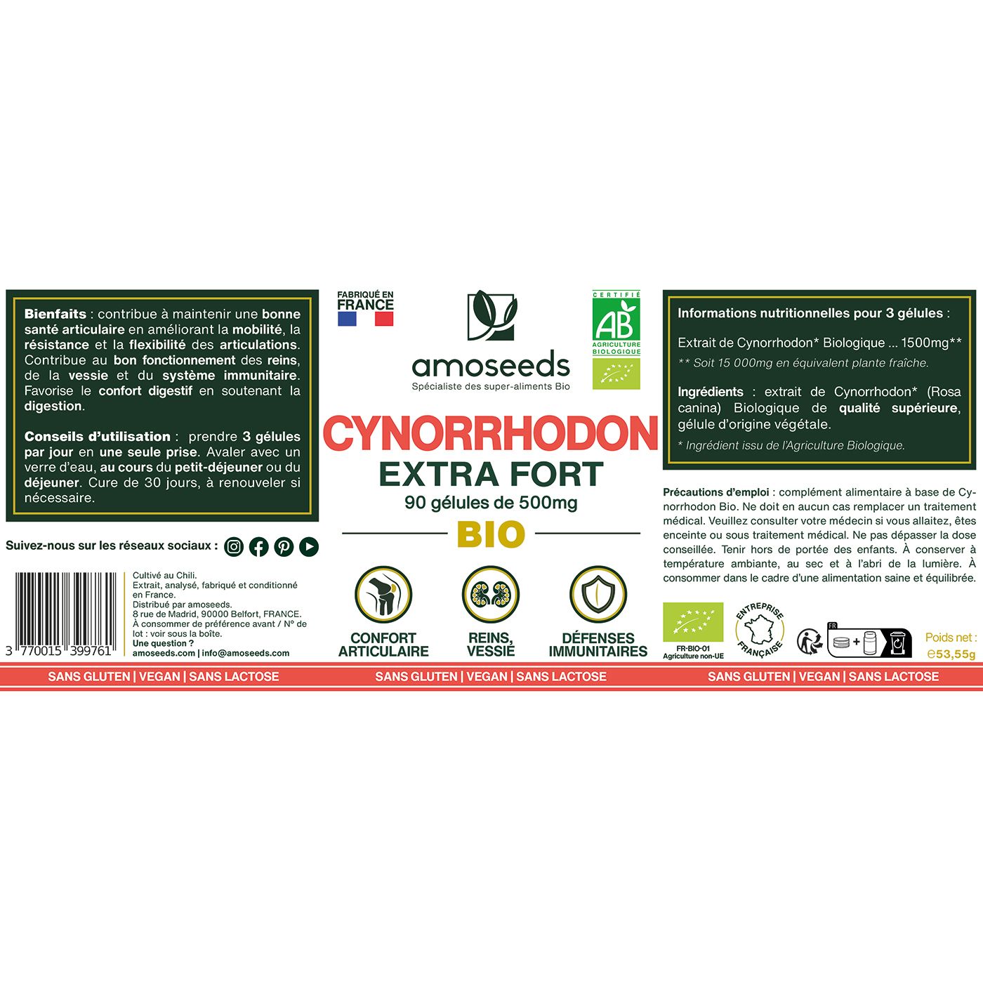 amoseeds CYNORRHODON BIO, EXTRA FORT