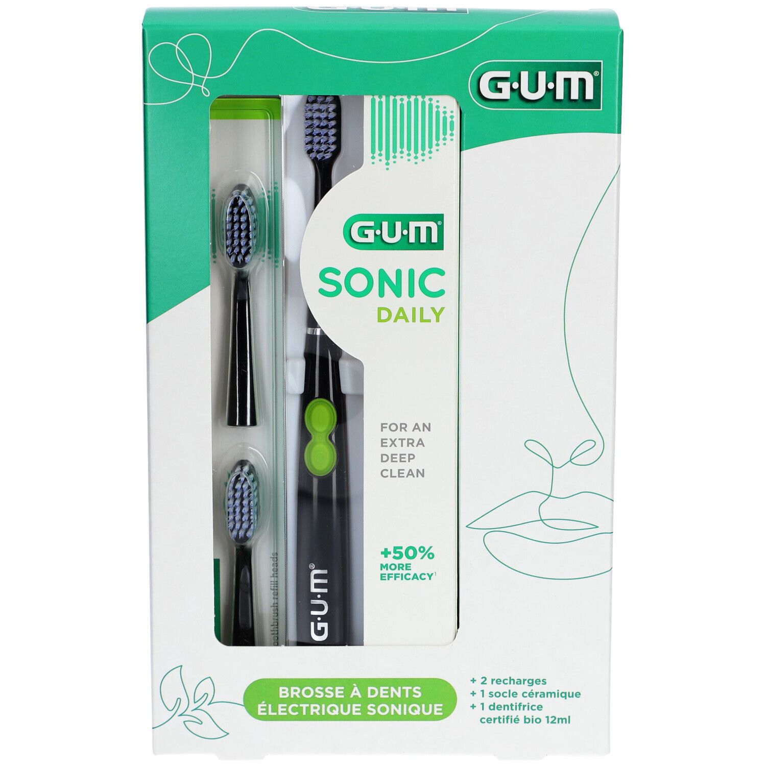 GUM Sonic Daily Brosse à Dents Électrique Sonique