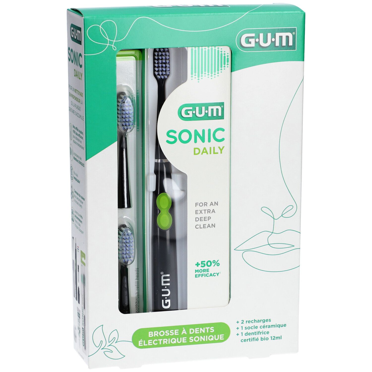 GUM Sonic Daily Brosse à Dents Électrique Sonique