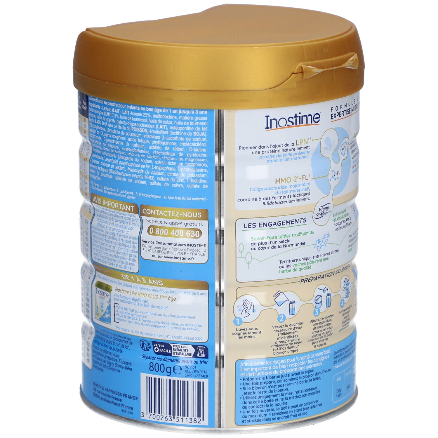 INOSTIME® LPN HMO Plus Lait 3ème âge 12 à 36 mois