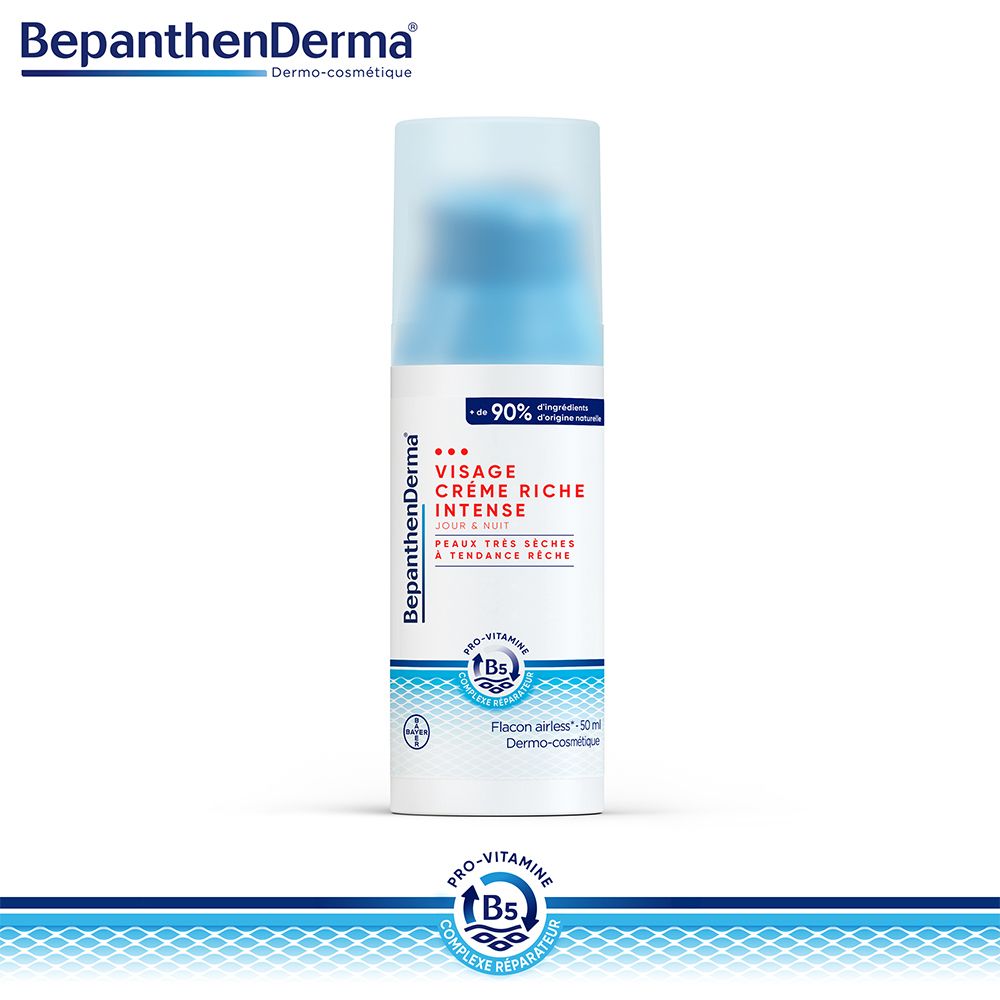 BepanthenDerma® Crème Riche Intense Visage peaux très sèches à tendance rêche