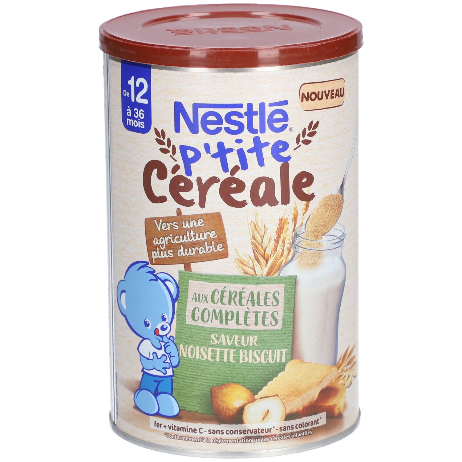 NESTLE P'tite Céréale saveur noisette biscuit de 12 à 36 mois
