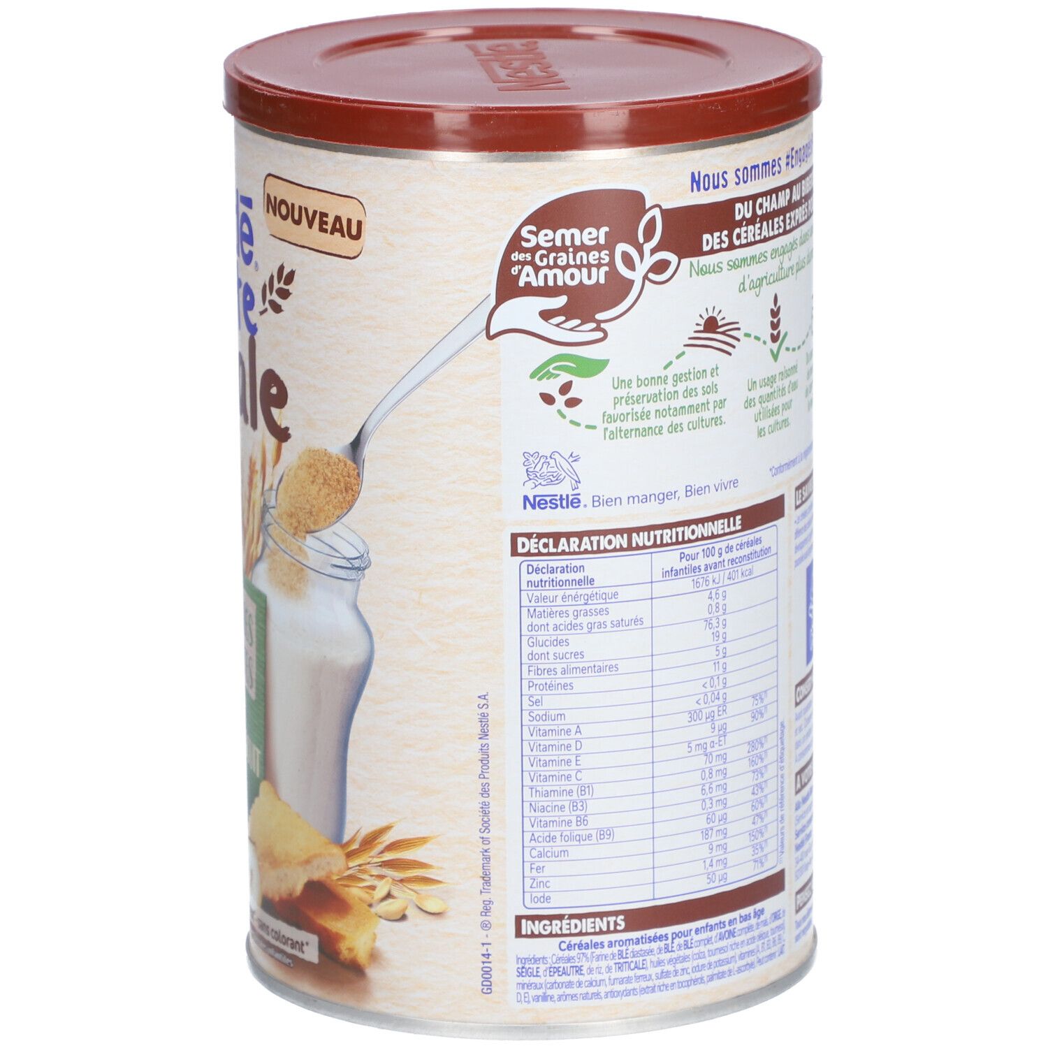 NESTLE P'tite Céréale saveur noisette biscuit de 12 à 36 mois