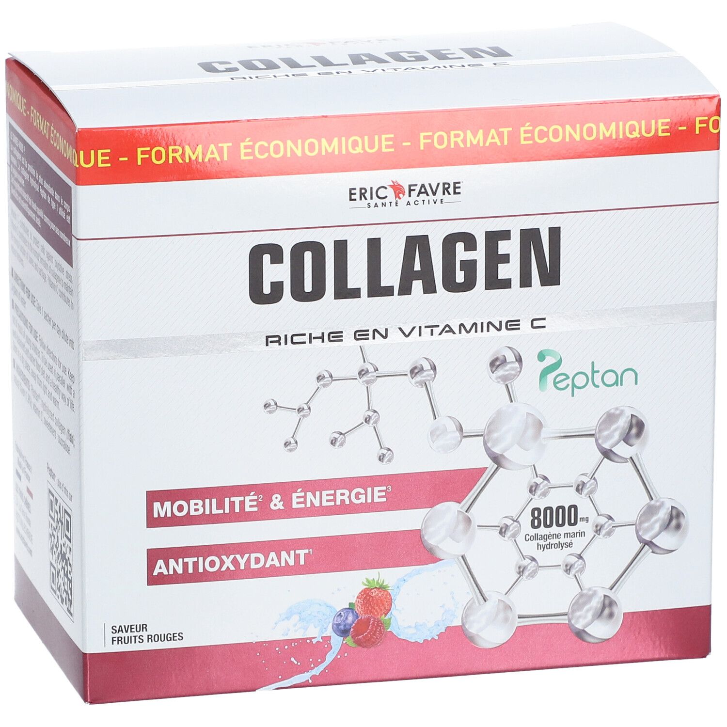 ERIC FAVRE Collagen Peptan en poudre - Collagène marin hydrolysé et enrichi en vitamine C