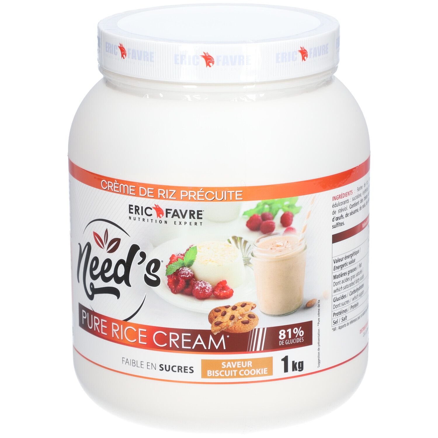 ERIC FAVRE Need's Pure Rice Cream - Crème de riz Biscuit Cookie