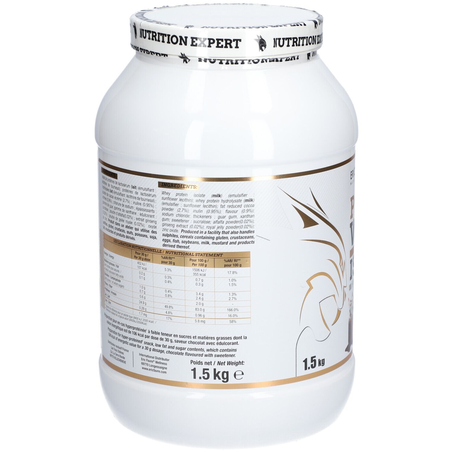 ERIC FAVRE Pure Whey Protein Native 100% Isolate Chocolat