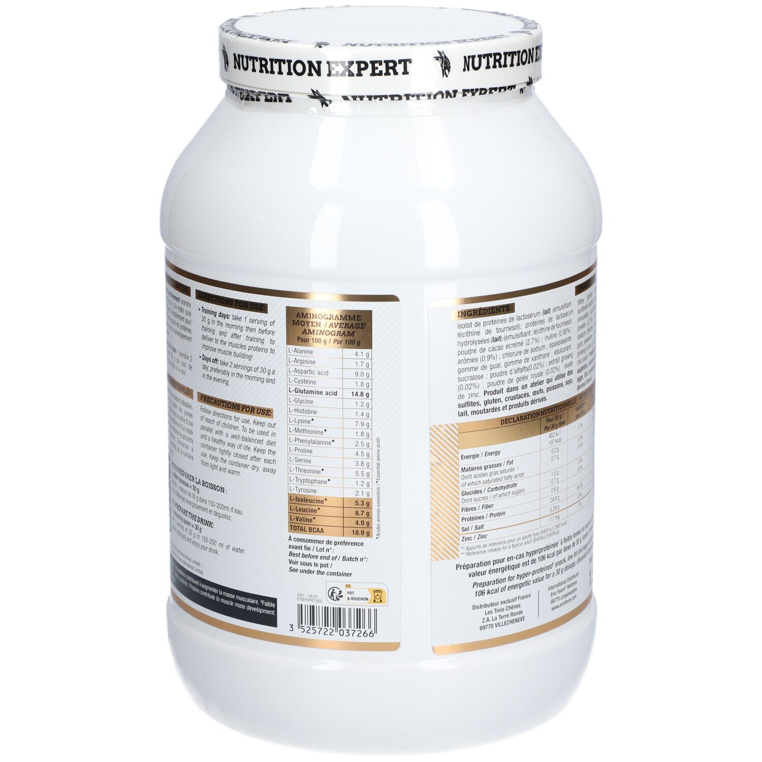 ERIC FAVRE Pure Whey Protein Native 100% Isolate Chocolat