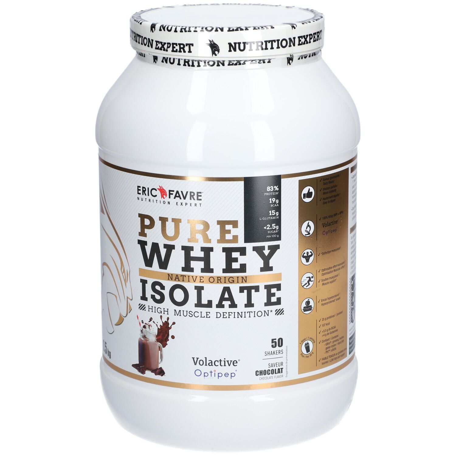ERIC FAVRE Pure Whey Protein Native 100% Isolate Chocolat