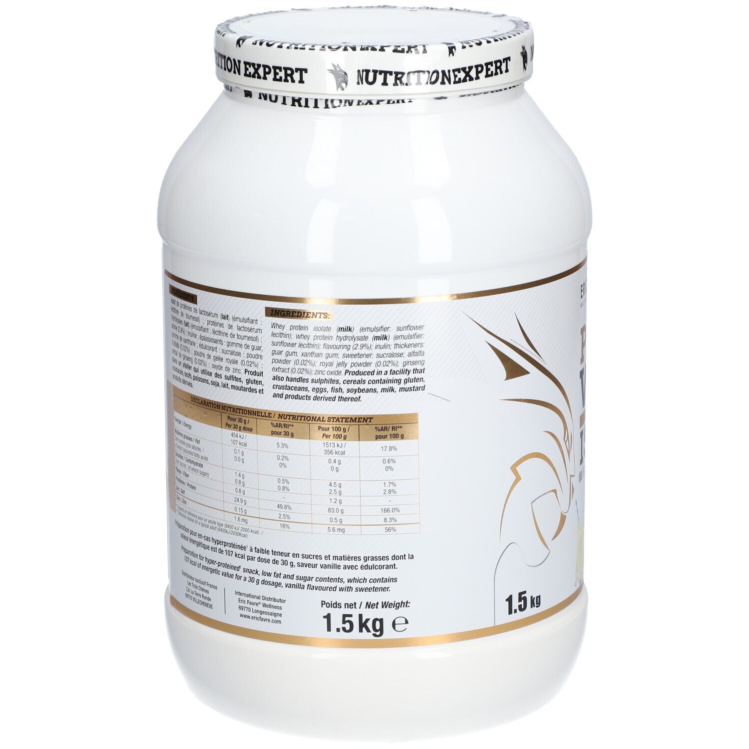 ERIC FAVRE Pure Whey Protein Native 100% Isolate Vanille