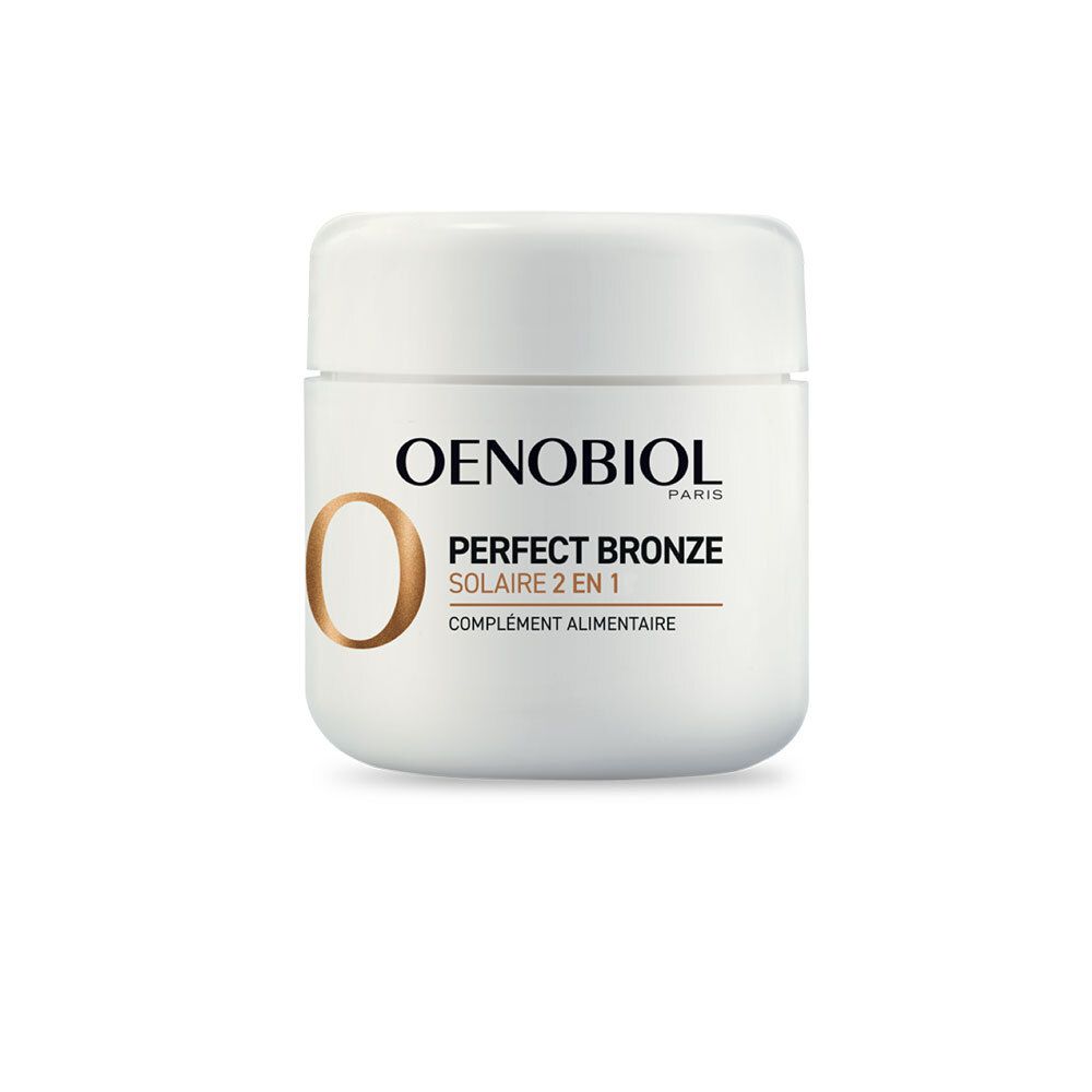 OENOBIOL - PERFECT BRONZE SOLAIRE 2 EN 1 - Autobronzant & préparateur solaire - NOUVEAU - Efficacité prouvée dès 1 mois¹ - Programme 1 mois -  30 capsules