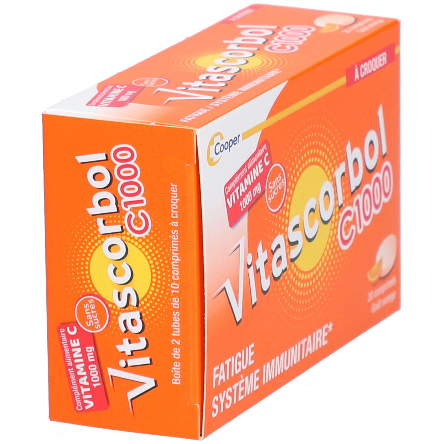 COOPER Vitascorbol C 1000 - Complément alimentaire vitamine C goût orange