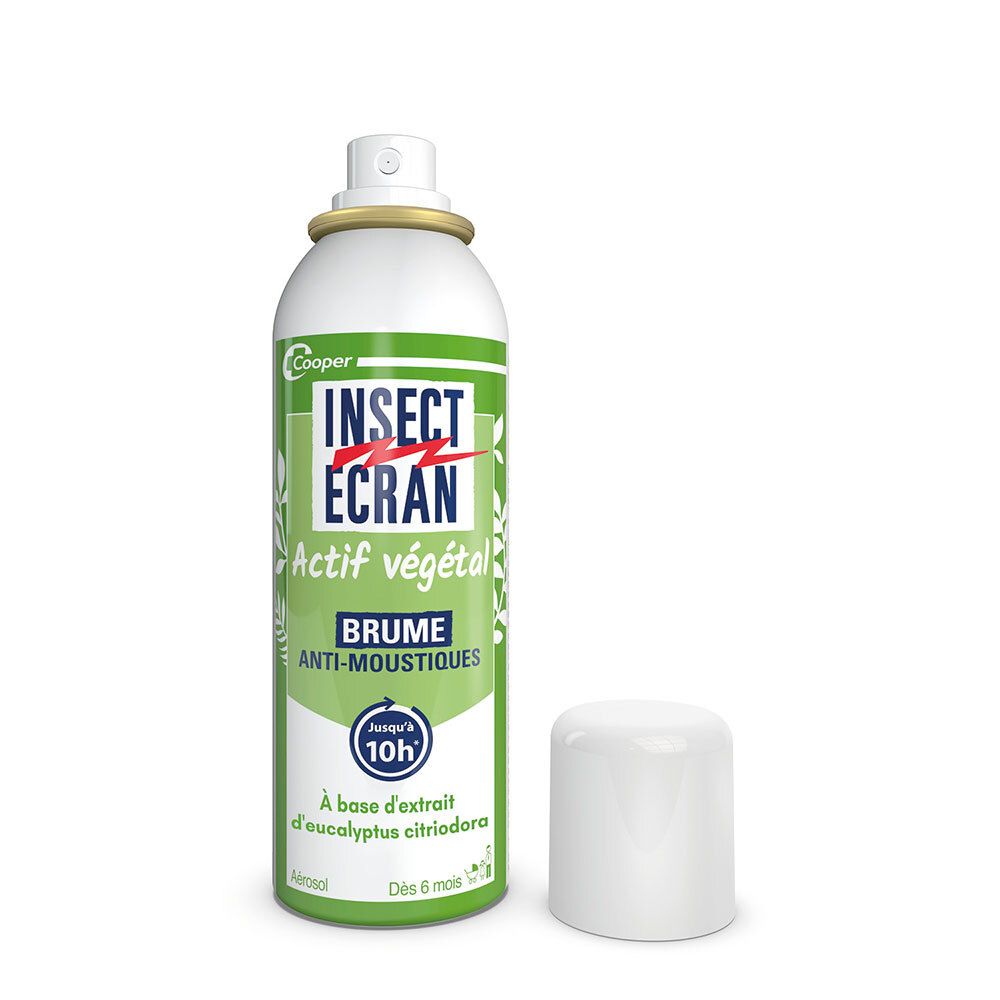 INSECT ECRAN - Brume Anti-Moustiques - Protection contre les piqûres de moustiques & tiques - Répulsifs peau - Actif d'origine végétale - Aérosol - 100 ml - Lots de 2 - Utilisation facilitée - Familles