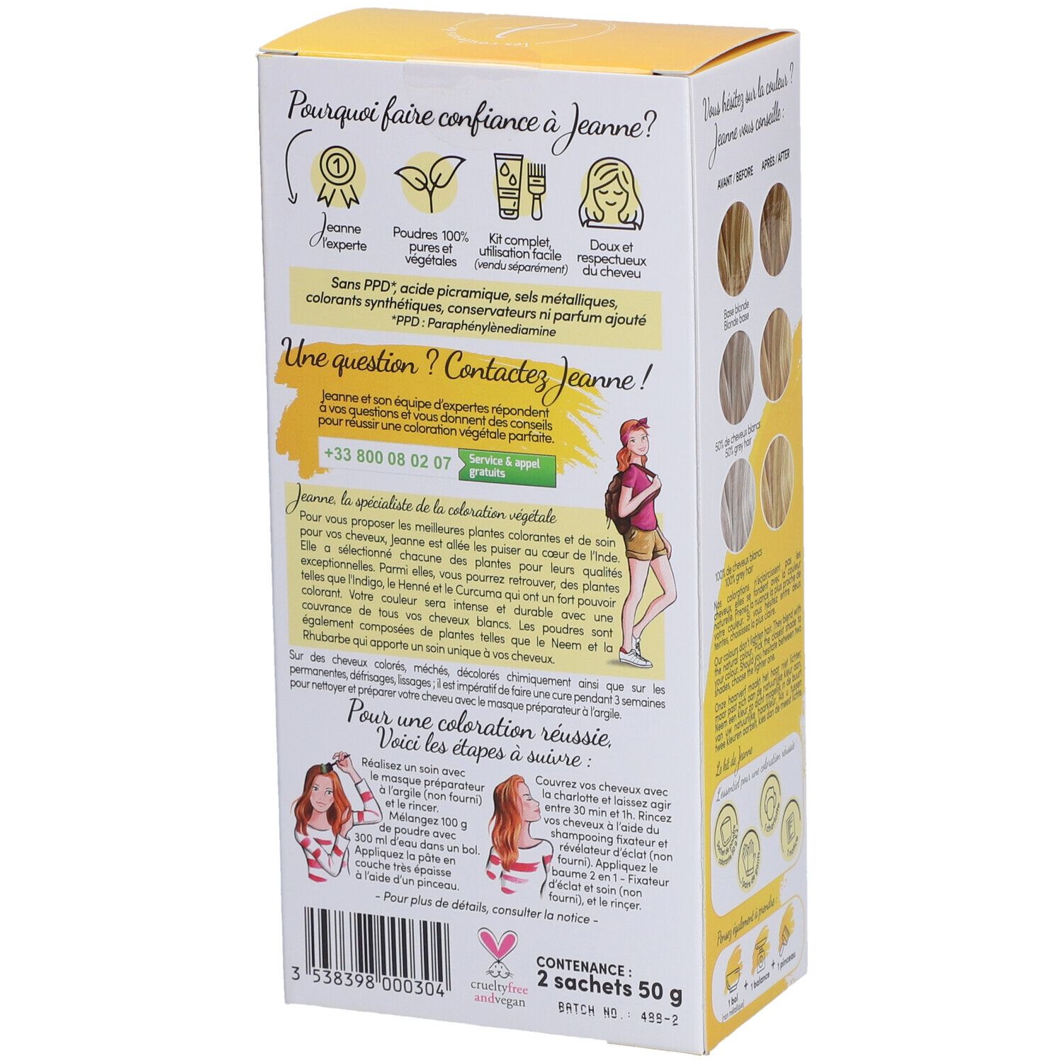 Coloration Blond doré 100% végétale 100 g