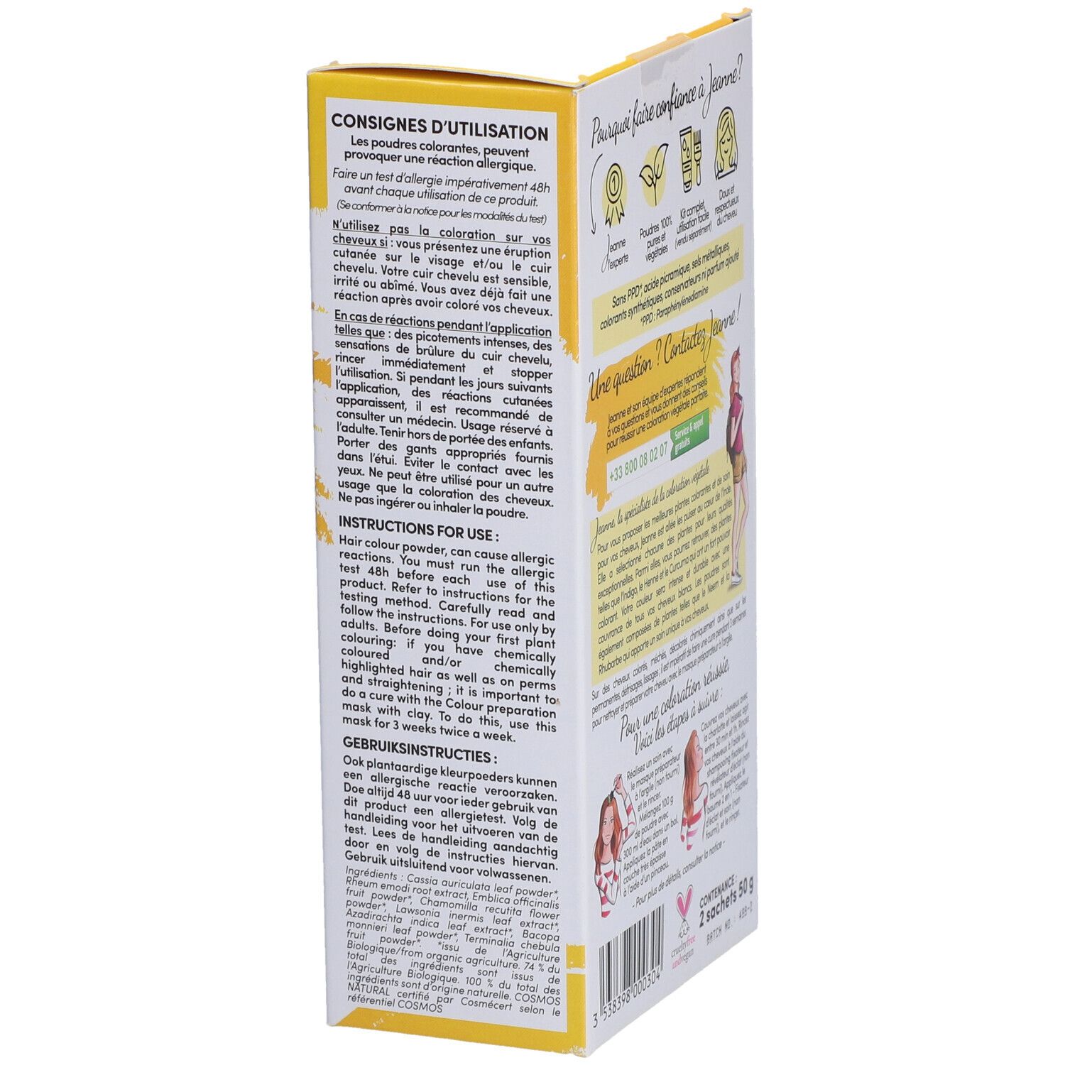 Coloration Blond doré 100% végétale 100 g