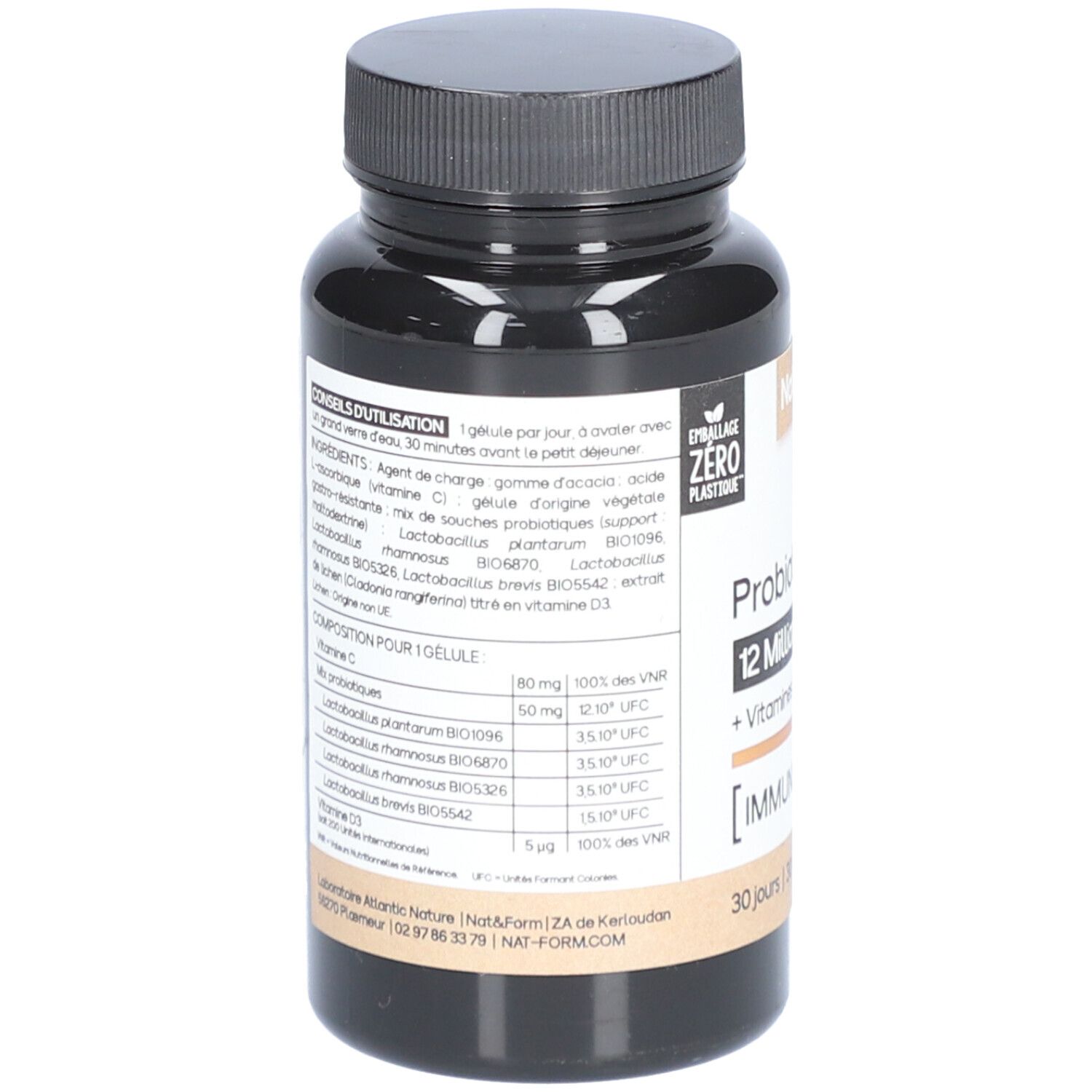 Nat&Form Probiotiques 12 Milliards d'UFC + Vitamines C & D