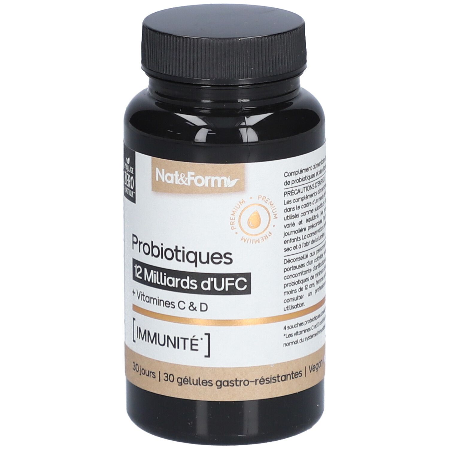 Nat&Form Probiotiques 12 Milliards d'UFC + Vitamines C & D