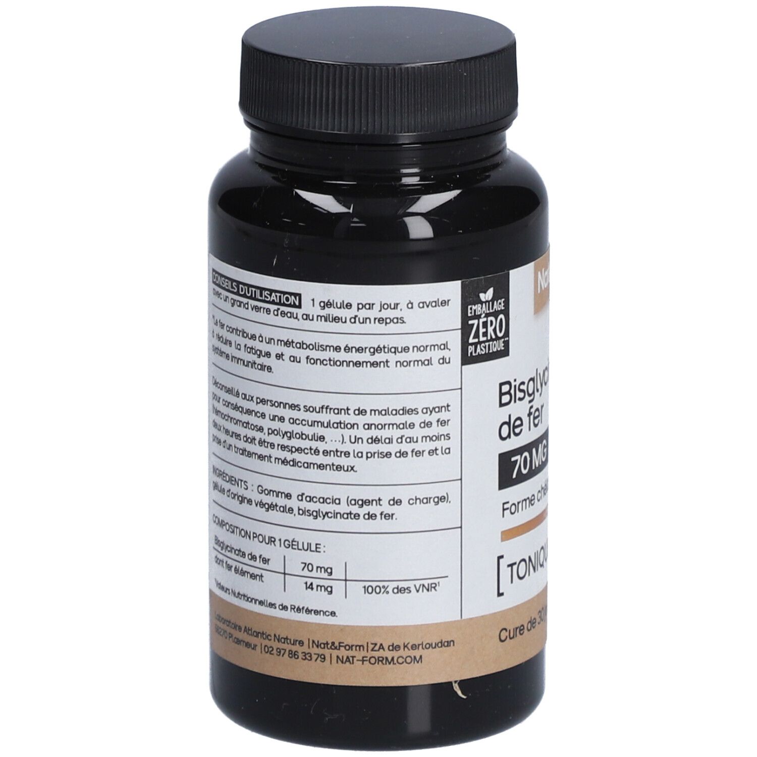 Nat&Form Bisglycinate de fer en gélules