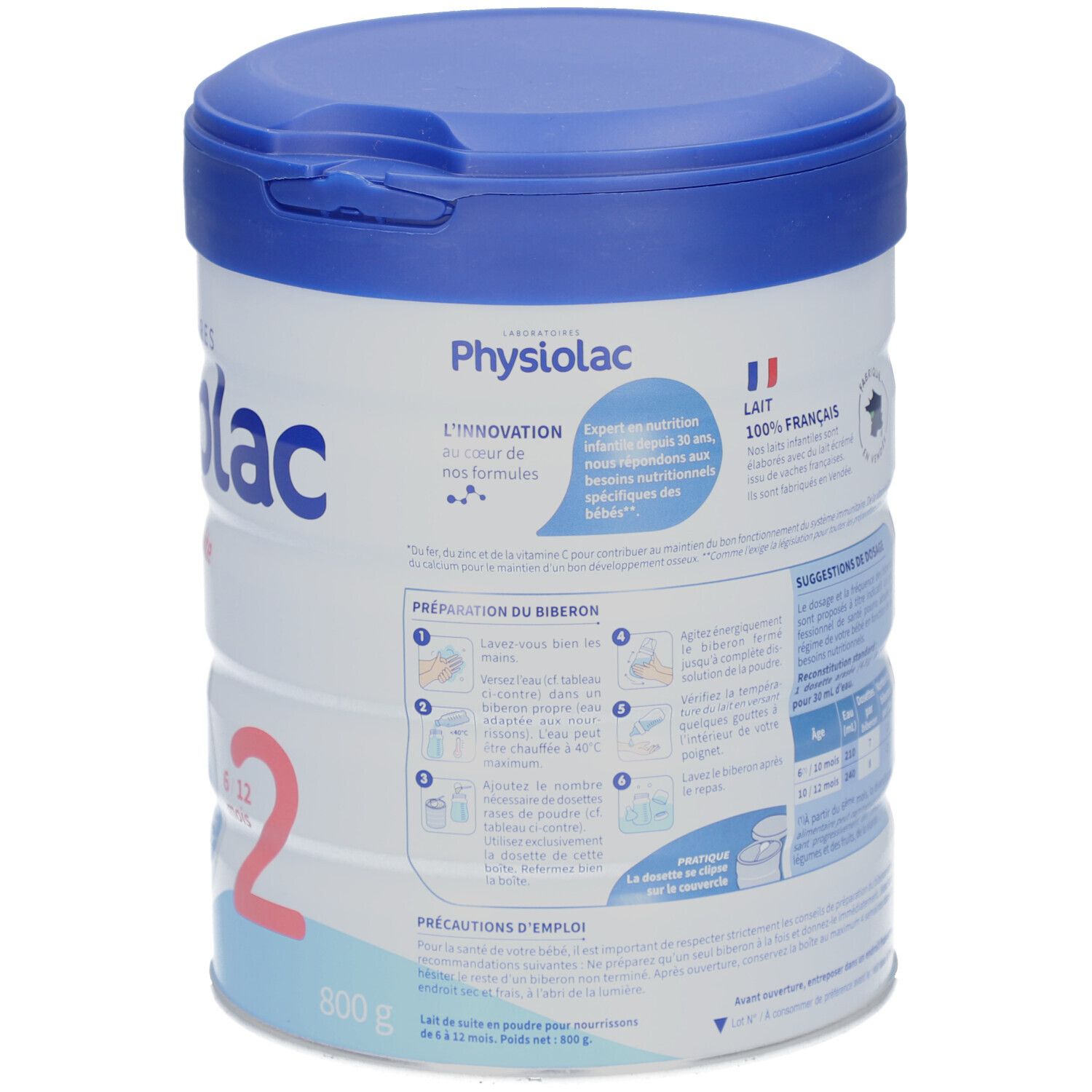 Physiolac Lait de Suite 2ème Âge 6/12 mois