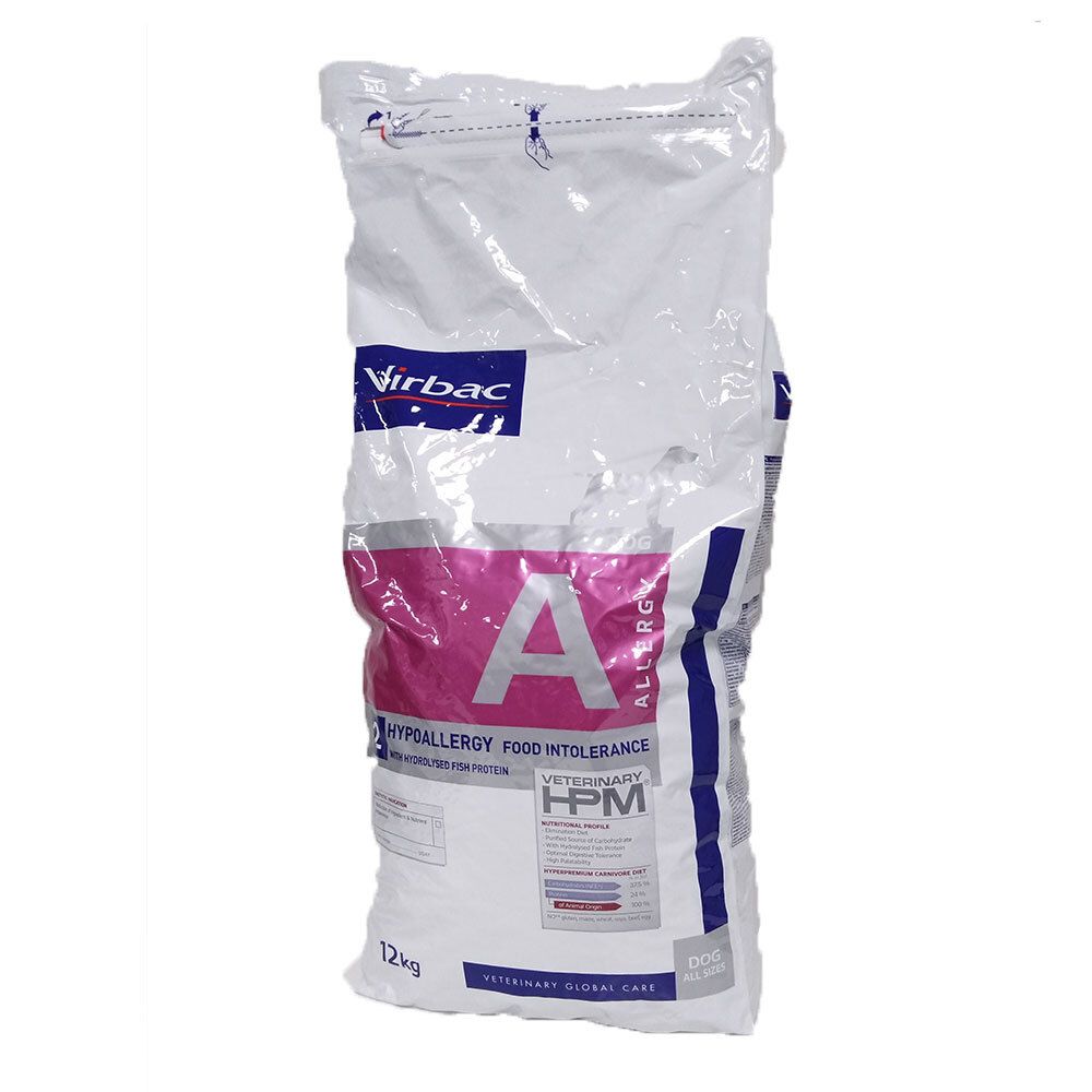 Sac de nourriture pour chien 'A' hypoallergénique. Marque Virbac.