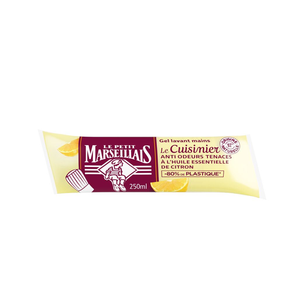 Le Petit Marseillais Savon liquide "Le Cuisinier" parfum citron, recharge 250ml.