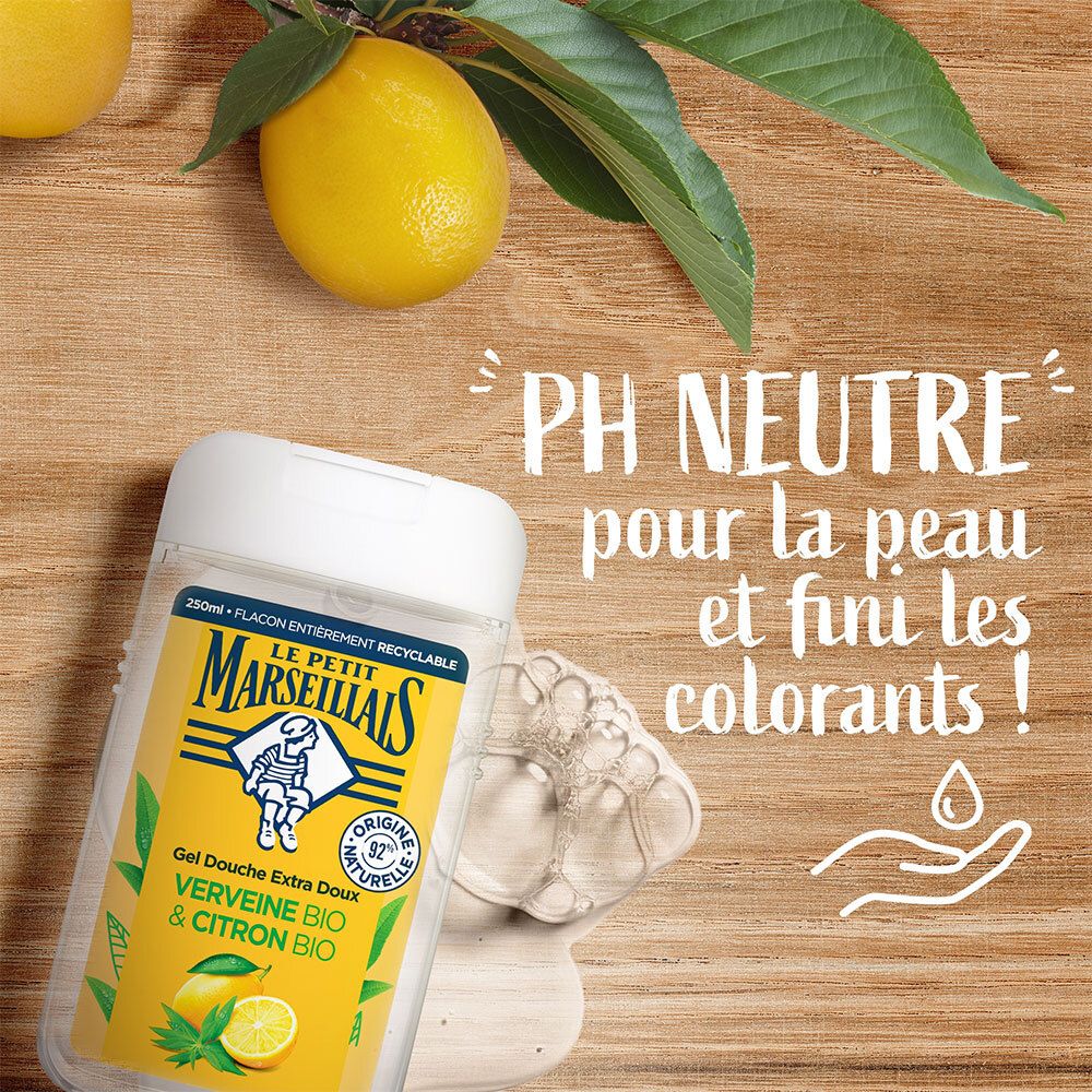 LE PETIT MARSEILLAIS Gel Douche Extra Doux Verveine & Citron Bio