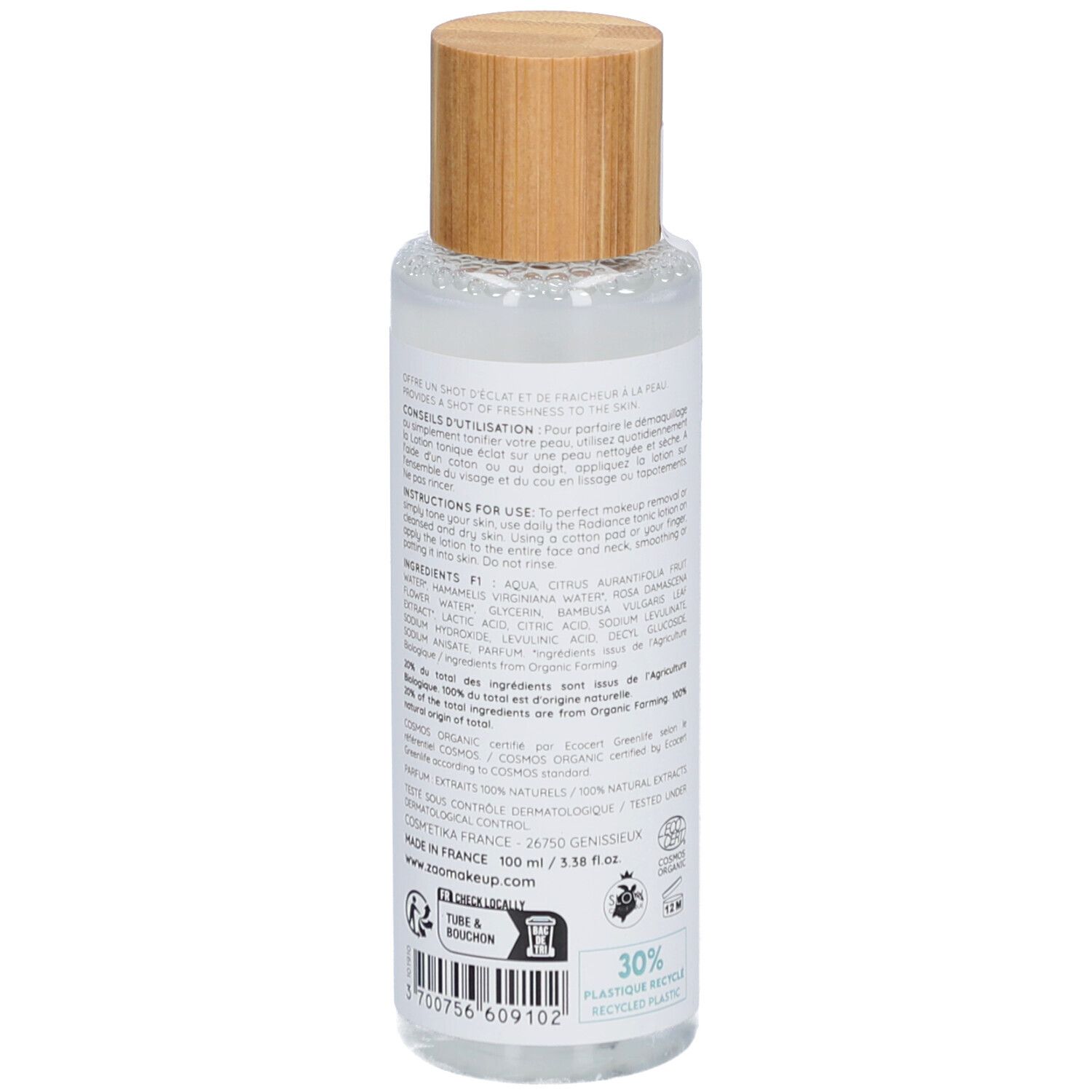 ZAO MAKE UP Lotion Tonique Eclat