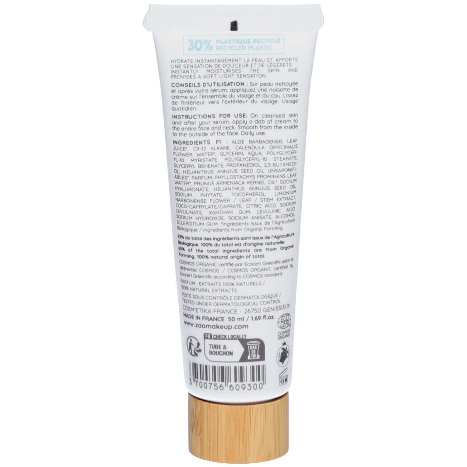 ZAO MAKE UP Crème Légère Hydratante