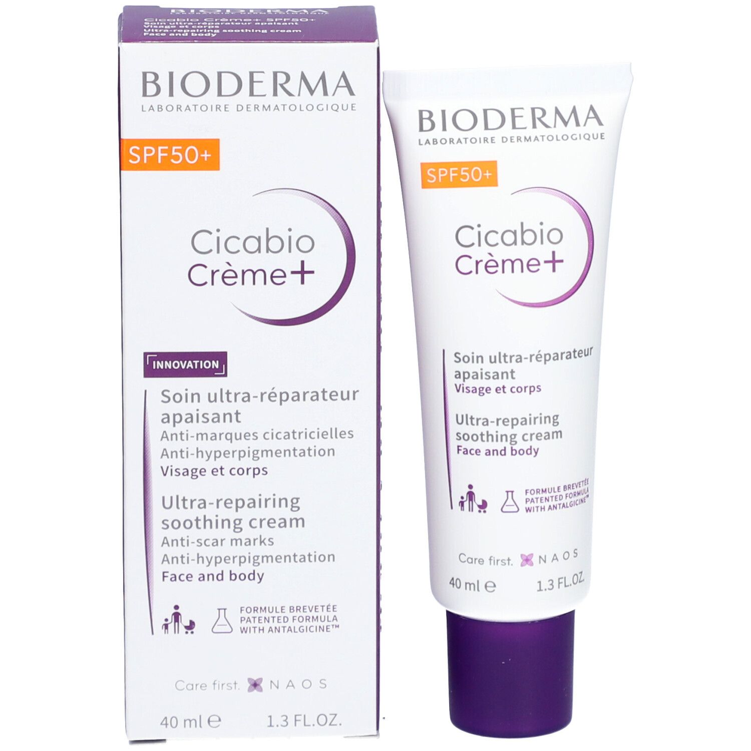 Bioderma Cicabio Crème+ SPF50+ Soin Ultra-Réparateur