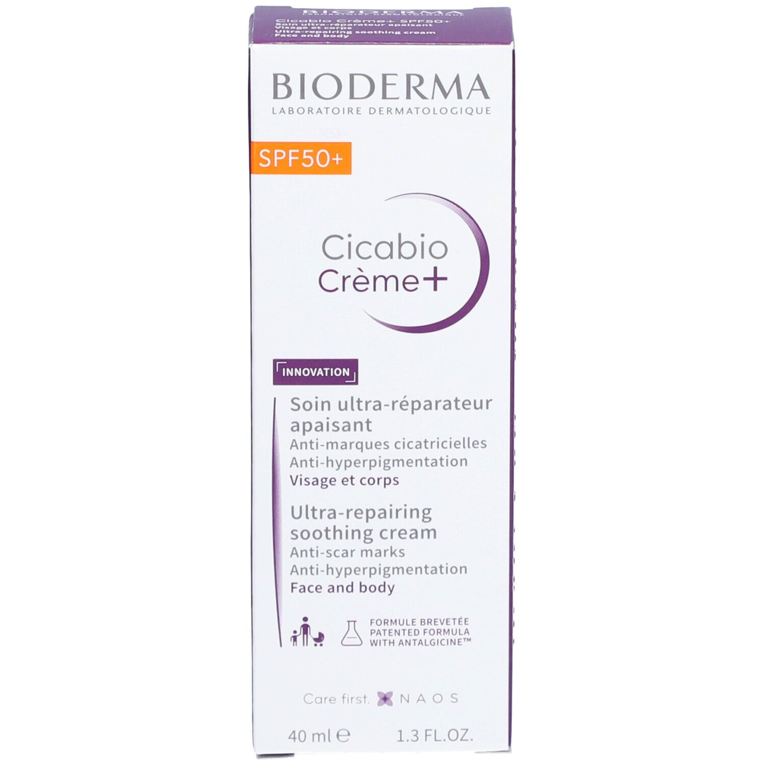 Bioderma Cicabio Crème+ SPF50+ Soin Ultra-Réparateur