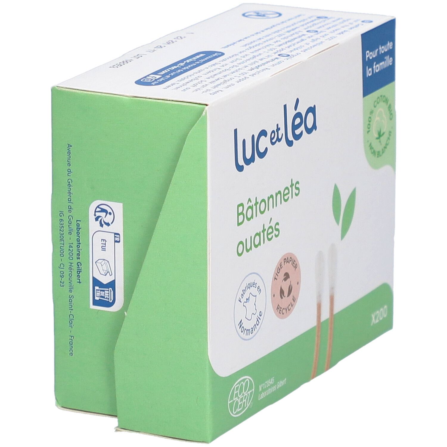 Luc et Lea Bâtonnets ouatés Tige Bambou