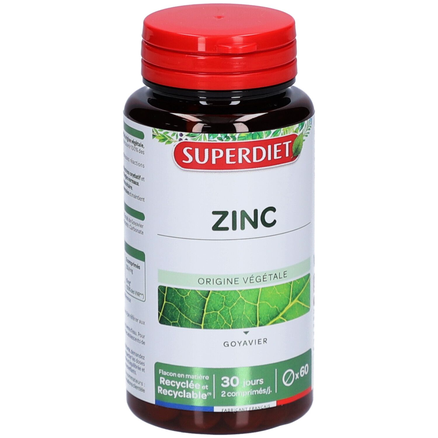 Superdiet Zinc d’Origine Végétale  – Immunité, Peau, Cheveux