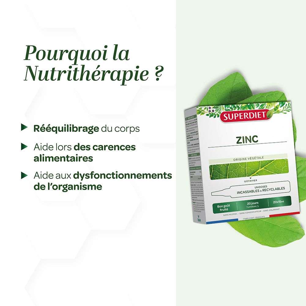 Texte: Pourquoi la Nutri-thérapie? Puces: Rééquilibrage du corps, Aide lors des carences alimentaires, Aide aux dysfonctionnements.