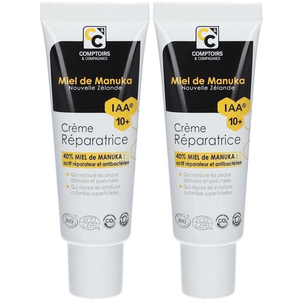 Comptoirs & Compagnies Crème réparatrice certifiée bio 40% Miel de Manuka IAA10+