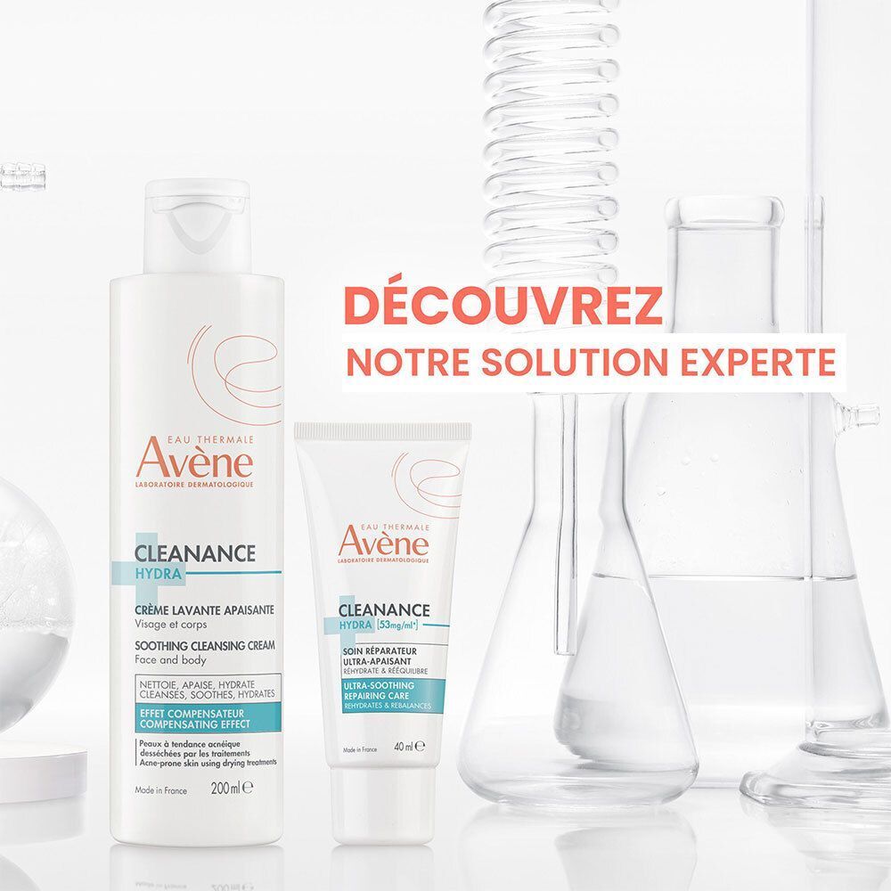 Lotion Lavante Apaisante et Soin Réparateur Avene Cleanance Hydra.