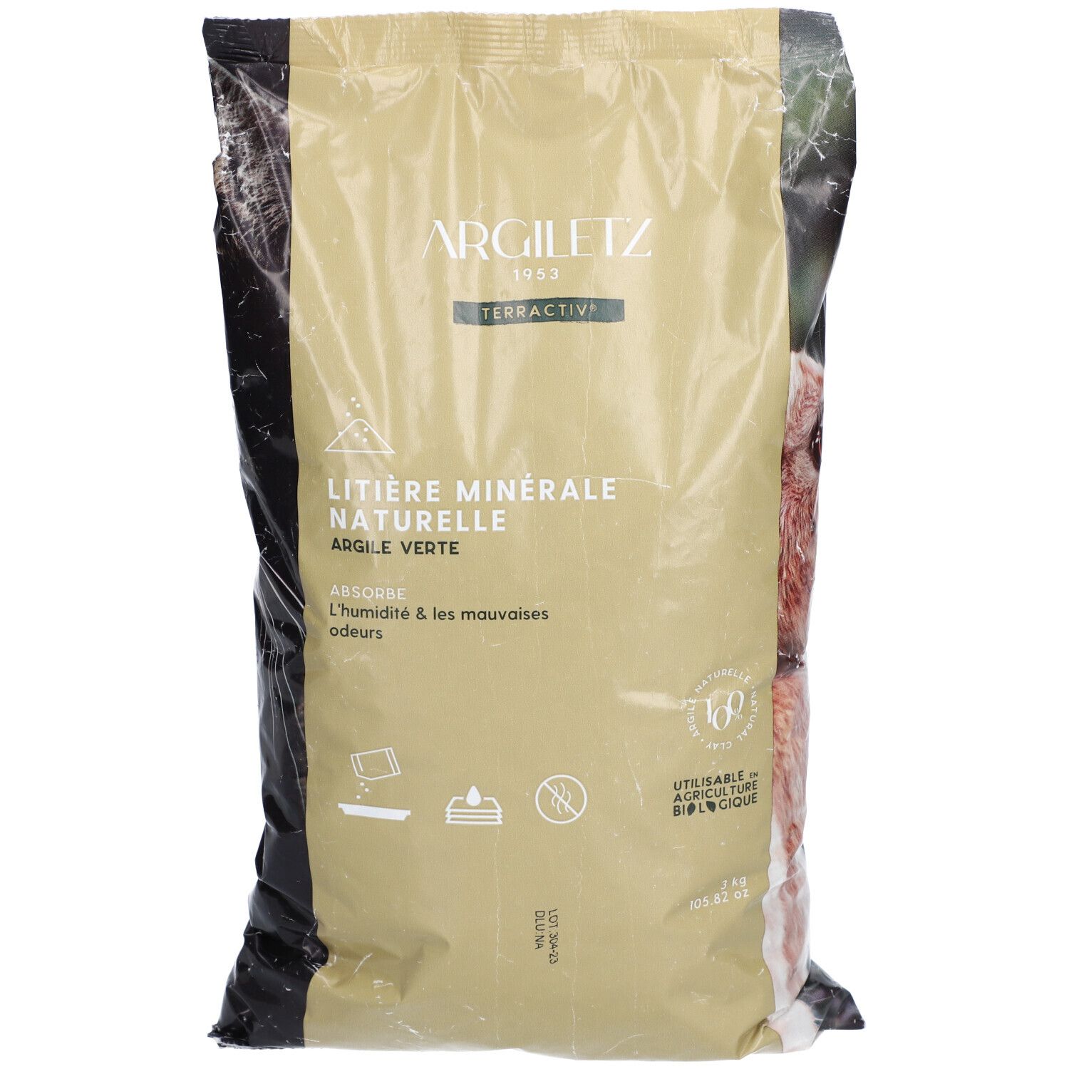 Argiletz Litière minérale naturelle à l'argile verte