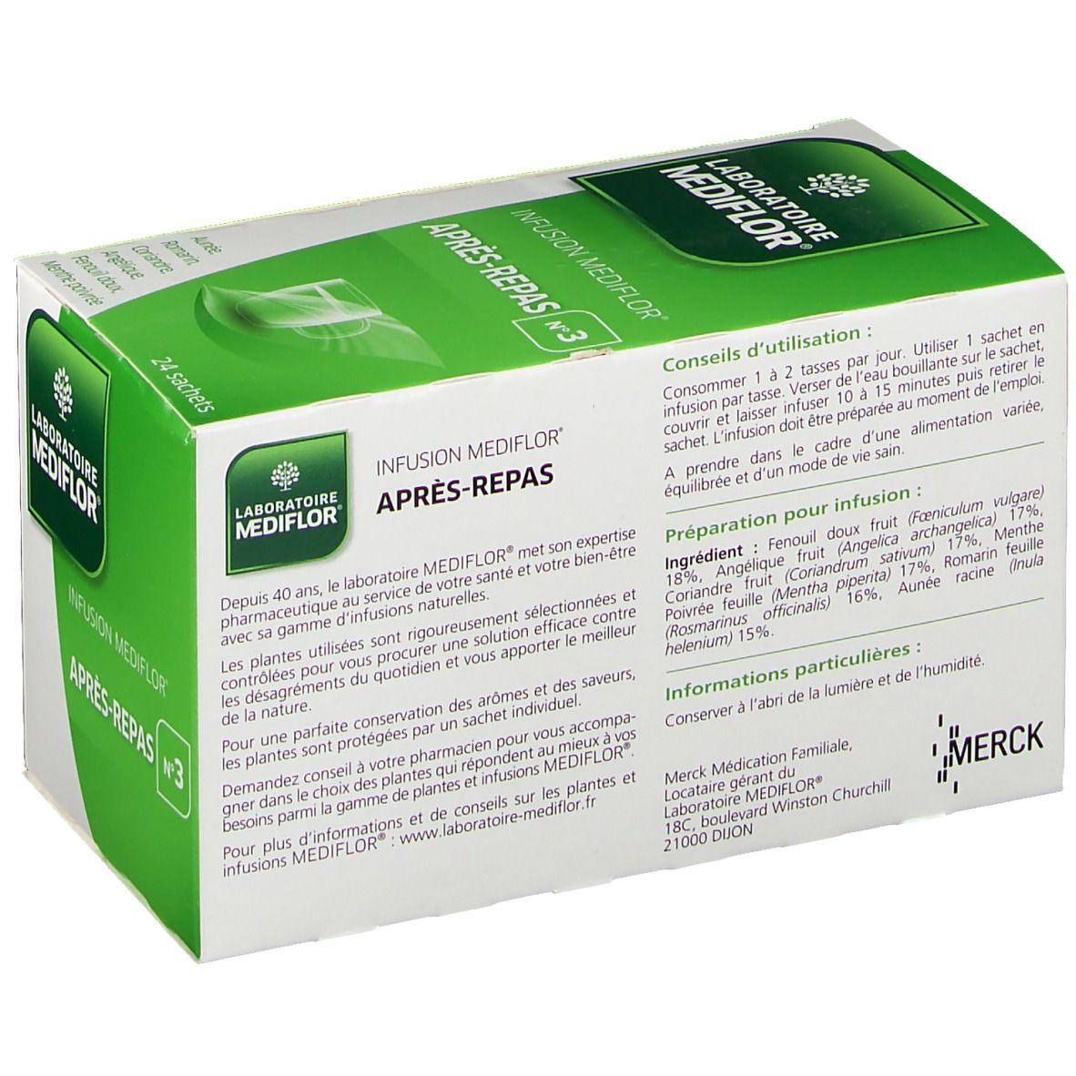 Laboratoire Mediflor® 3 tisane après repas