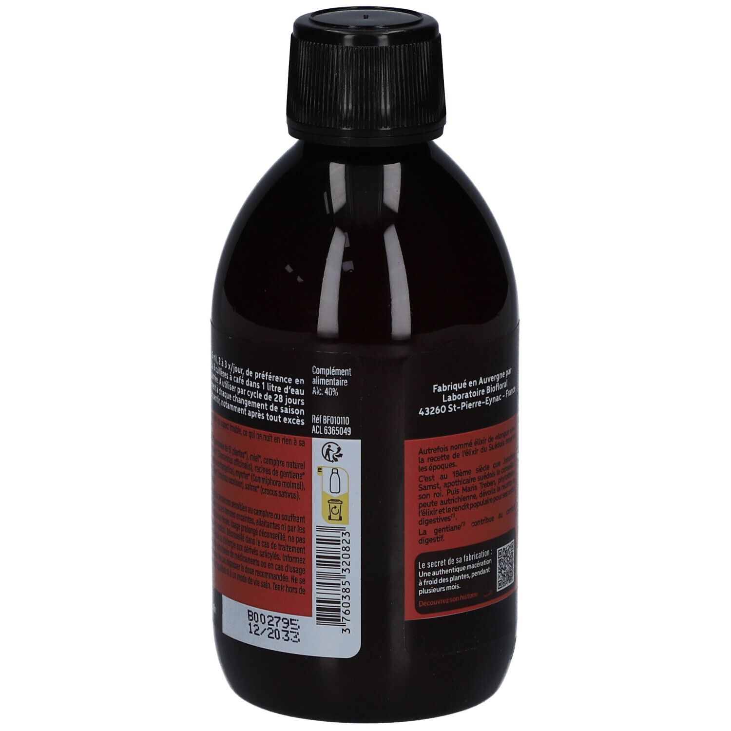 BIOFLORAL Elixir du Suédois 40° - Bio