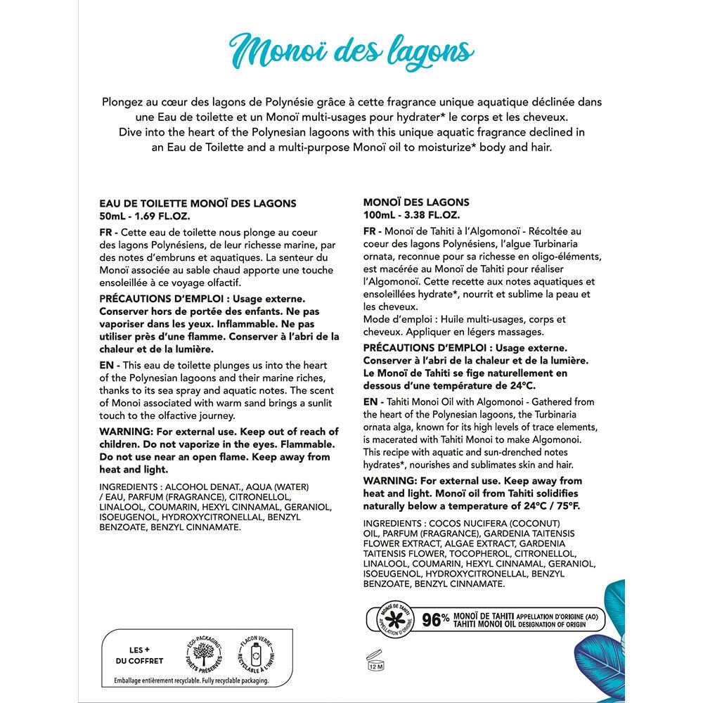 HEI POA® Set Monoi Collection Monoi des lagons