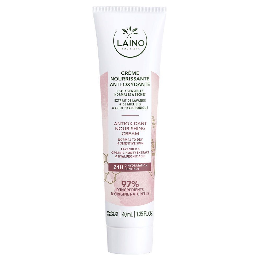 Tube de crème LAINO. Crème nourrissante anti-oxydante. 40 ml. Pour peaux normales à sèches.