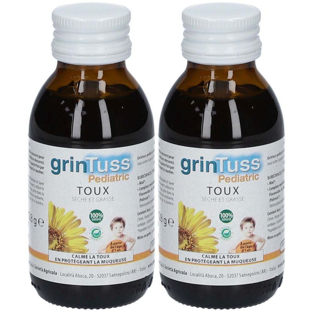 Aboca GrinTuss Pediatric Toux Sirop 2x210 g - Redcare Pharmacie
