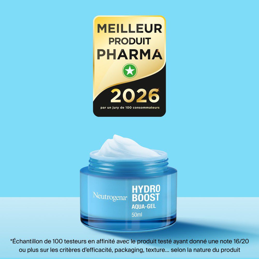 Neutrogena Hydro Boost Aqua-Gel. Prix d'or : Meilleur produit pharma 2026.
