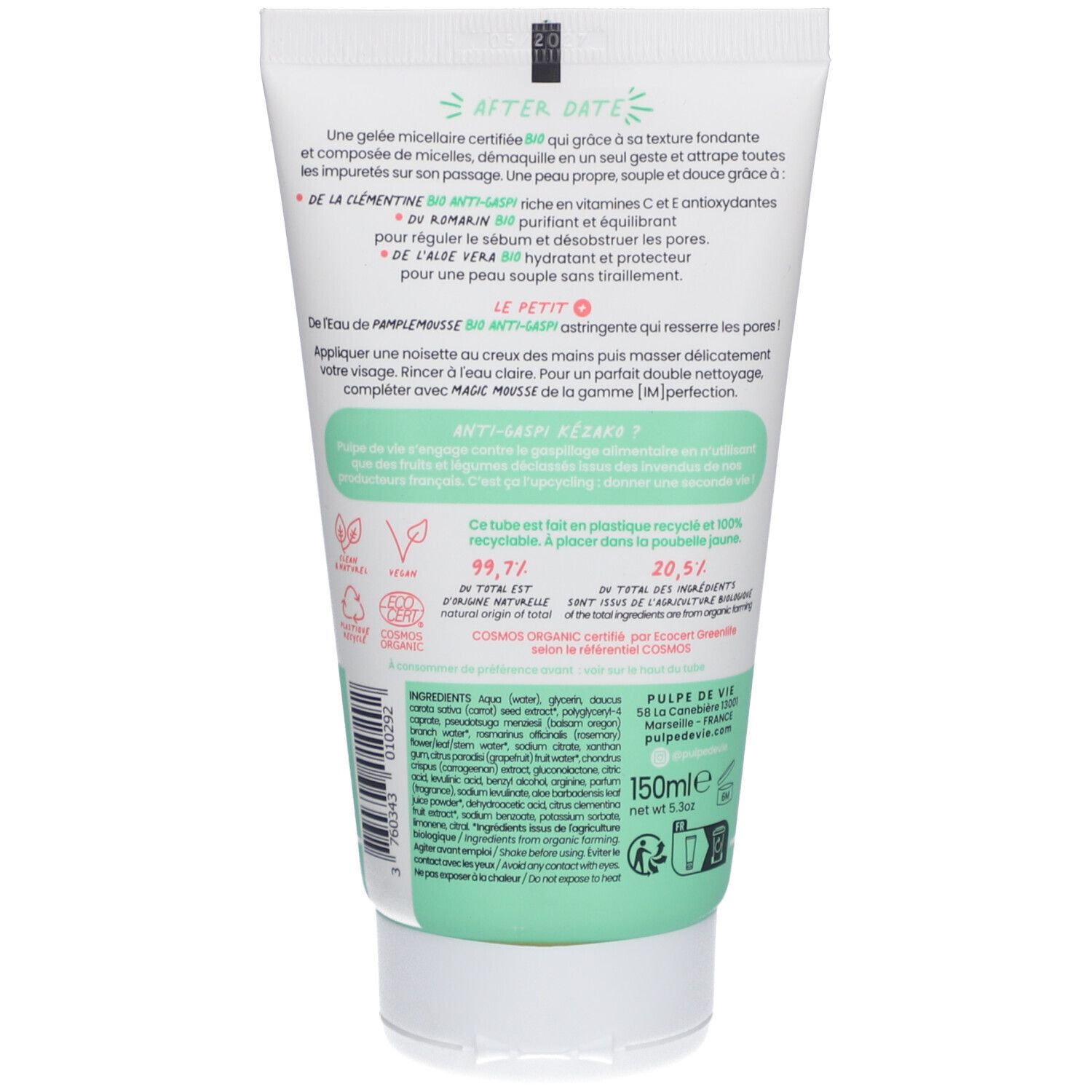 Pulpe de vie Gelée Micellaire Démaquillante