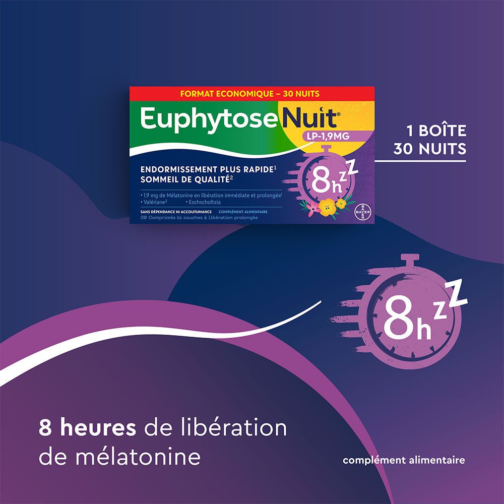 EuphytoseNuit® LP 1,9 mg Mélatonine