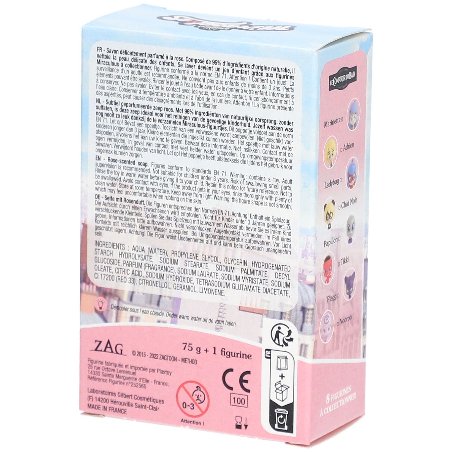 Le Comptoir du Bain Miraculous Savon Solide Rose Figurine Marinette