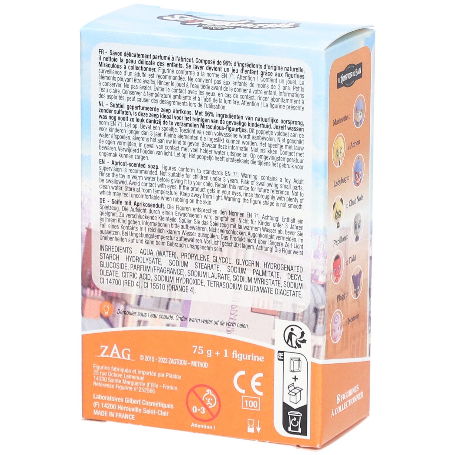 Comp bain savon miraculous abricot