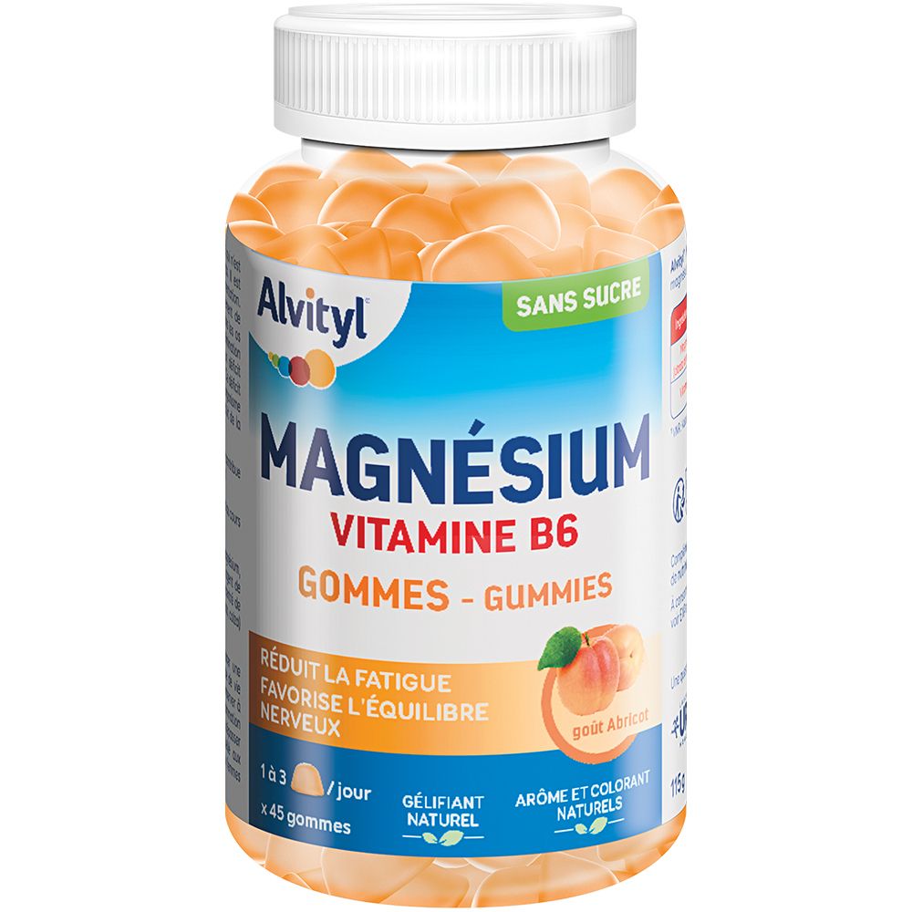 ALVITYL Magnésium  Vitamine B6 Gommes Abricot